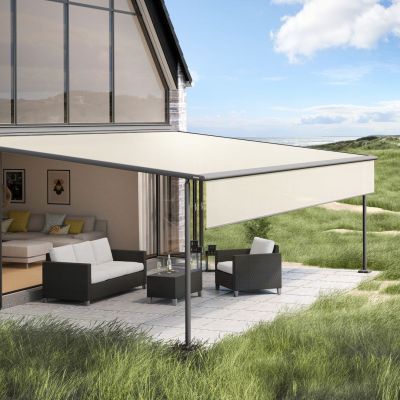 haus-mit-markilux-pergola-classic-mit-beigen-tuch-und-schattenplus-am-strand-in-den-dunen